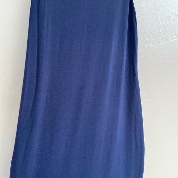 Eileen fisher navy blue sleeveless jersey maxi dress size M - Picture 5 of 7